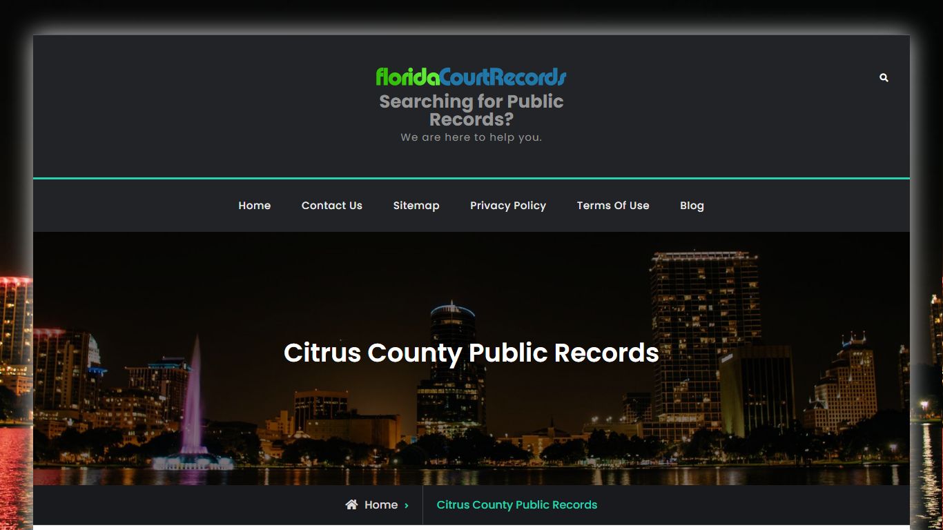 Citrus County Public Records - Searching for Public Records?